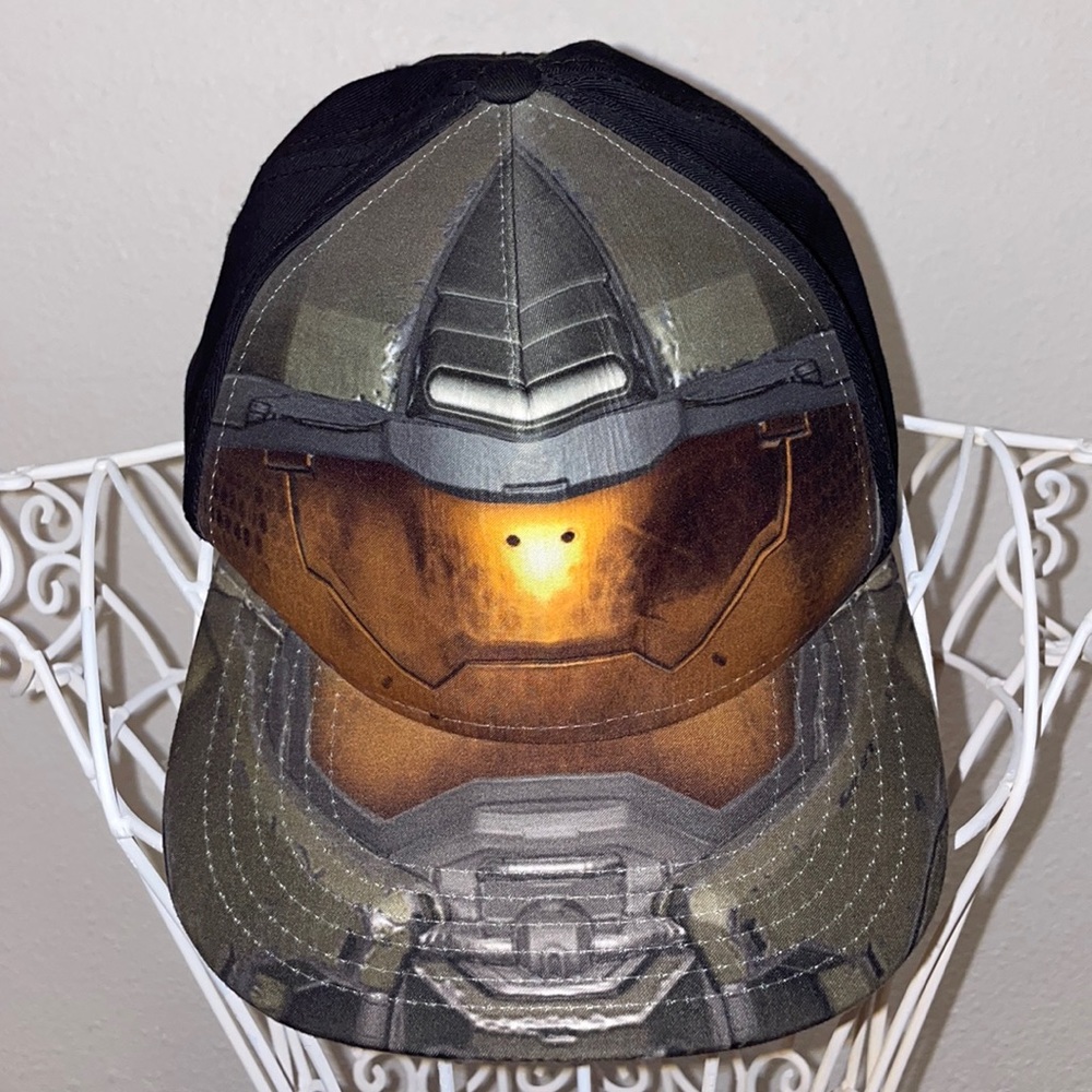 Microsoft Halo Master Chief Snapback Cap Hat Green/black